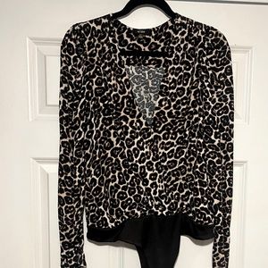AFRM Leopard Print Bodysuit